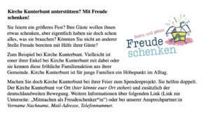 Freudeschenken Anzeige